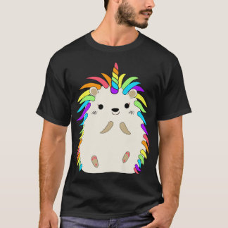 Rainbow Hedgehog Unicorn Funny Pet Animal Lover T Shirt
