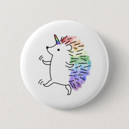 Rainbow Hedgicorn Button Knapp