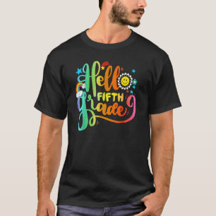 Rainbow Hej 5:e Klass Lärare Femte Klassen bak T T Shirt