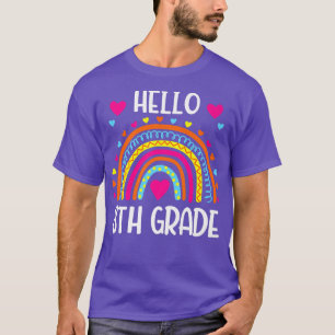 Rainbow Hej Eighth Klass Shirt 8th Klass tillbaka  T