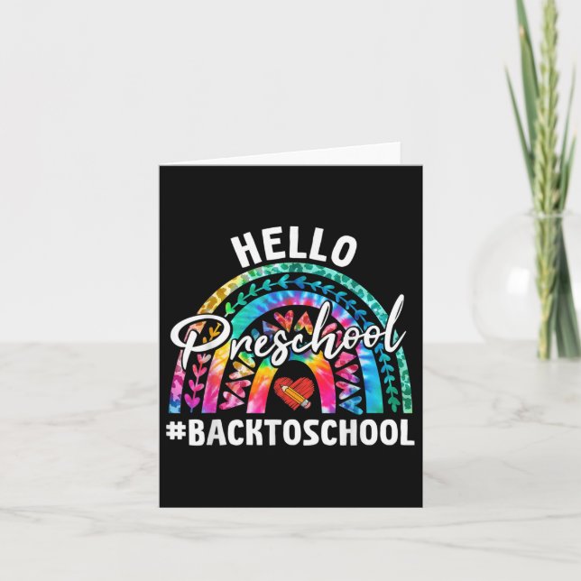 Rainbow Hej Preschool Back to school Teacher Stu Kort (Framsida)