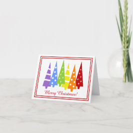 Rainbow Helgdag Träd Helgkort
