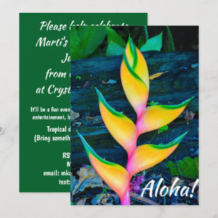 Rainbow Heliconia, Haena, Kauai, Hawaii Inbjudningar