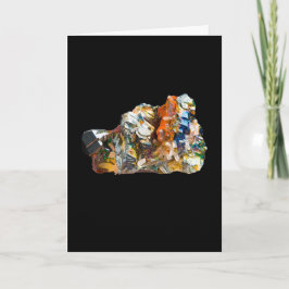 Rainbow Hematite Crystal Add Own Text Card Kort