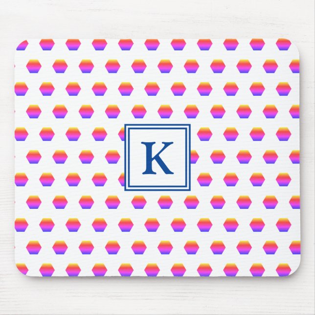 Rainbow Hexagon Geometric | Monogram Musmatta (Framsidan)