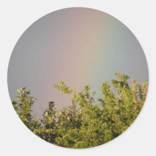 Rainbow Himlar Sticker Runt Klistermärke