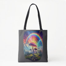 Rainbow Himmel Mushroom Tote Bag