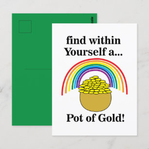Rainbow hittar inom dig en bit Guld Vykort