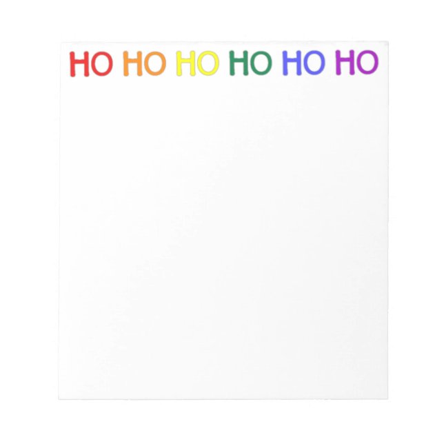 Rainbow Ho Ho Ho Anteckningsblock (Framsida)