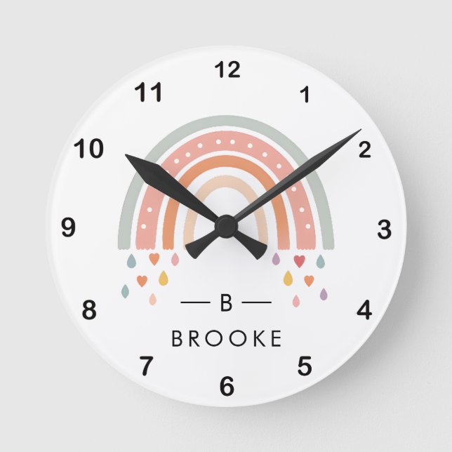 Rainbow hobo rund klocka (Framsida)