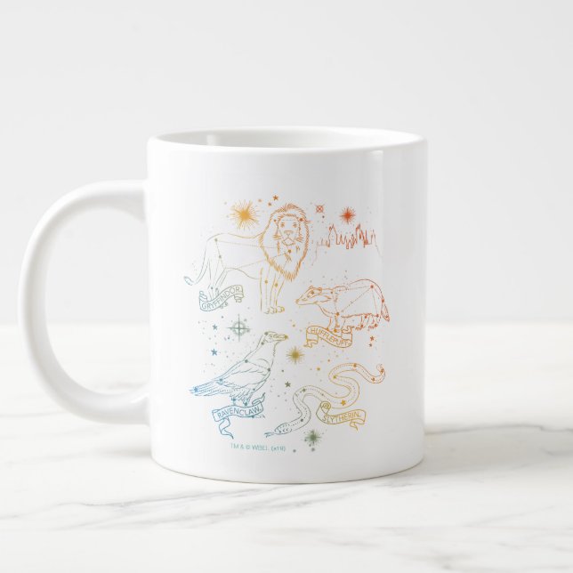 Rainbow HOGWARTS™ Houses Constellations Jumbo Mugg (Vänster)