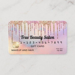 Rainbow HoloGraph Glitter Drifts Gift Kredit Visitkort