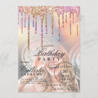 Rainbow HoloGraph Glitter Driver foto Birthday