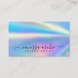 Rainbow Holography Foil Beauty Service Business C Visitkort