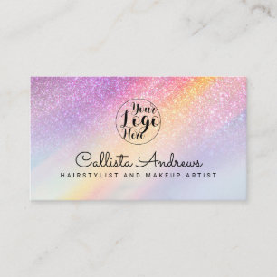 Rainbow Holography Glitter Ombre Glitter Ombre Visitkort