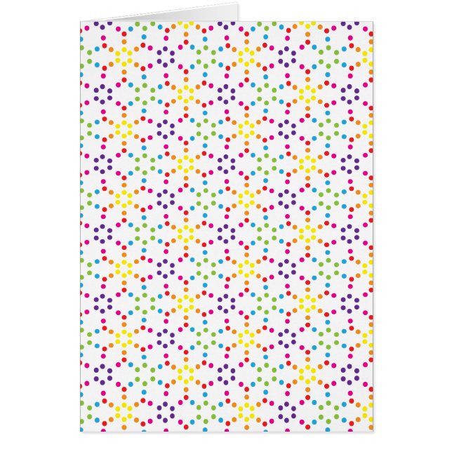 Rainbow Honeycomb Hälsningskort (Framsidan)