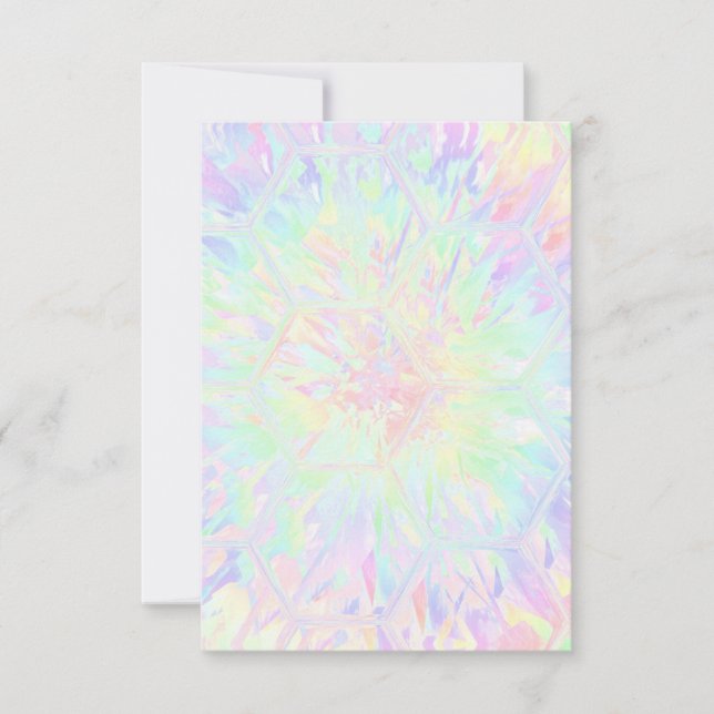 Rainbow Honeycomb Pastels Flick kalas Tack Kort (Framsida)
