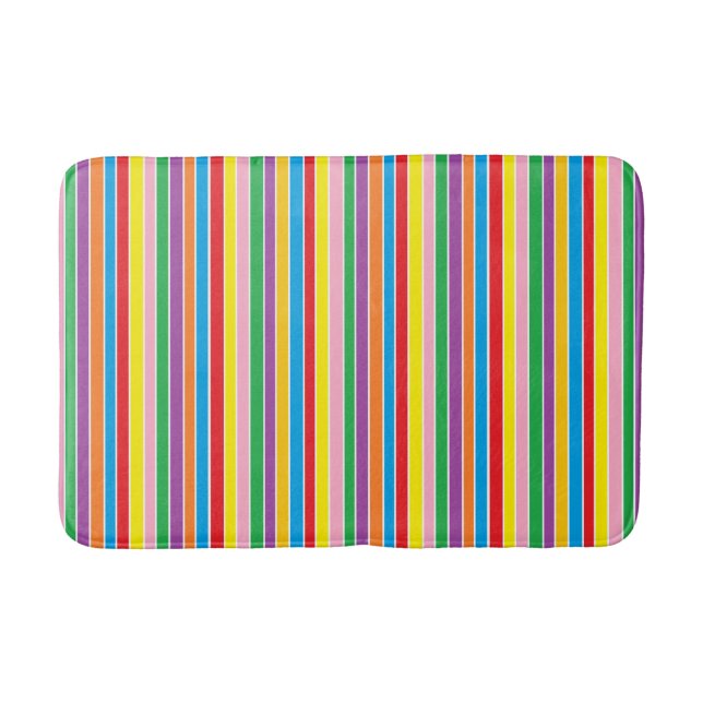 Rainbow Horizontal Stripes Badrumsmatta (Framsidan)