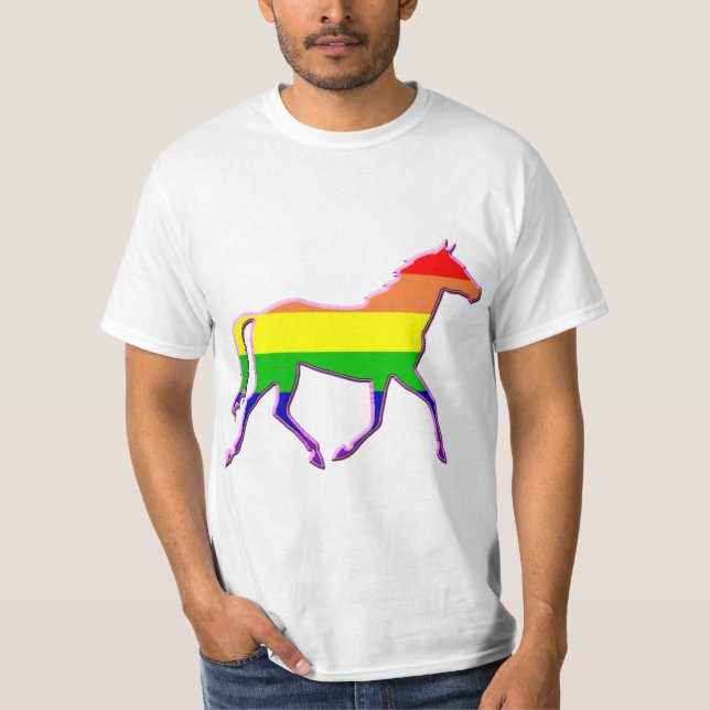 Rainbow Horse T Shirt (Framsida)