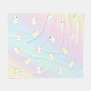 Rainbow Horse Unicorn Equestrian Girly Fleecefilt