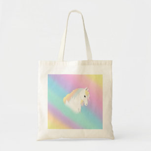 Rainbow Horse Unicorn Equestrian Girly Tygkasse