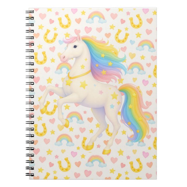 Rainbow Horses Bookbag for Kids — Cooper & Cody, C Anteckningsbok (Framsidan)