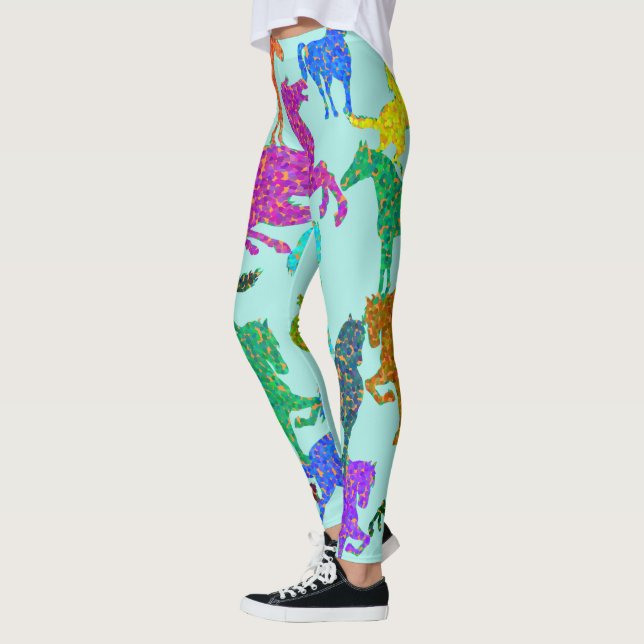 Rainbow Horses Leggings (Vänster)