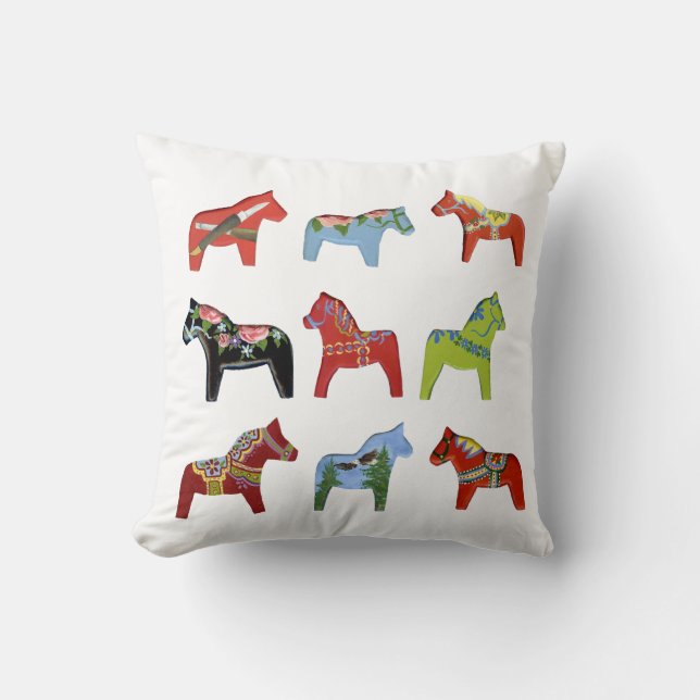Rainbow Horses Pillow Kudde (Framsida)
