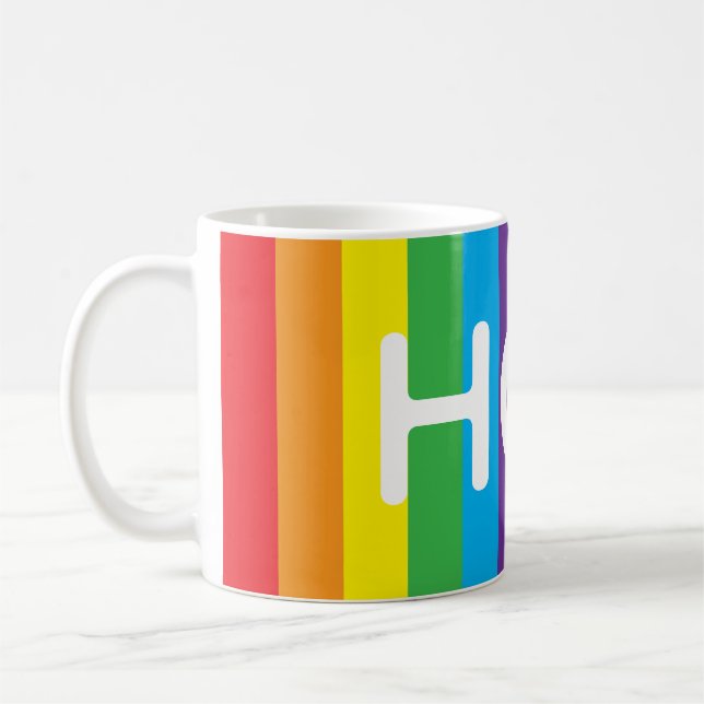 Rainbow "HOT" Mug Kaffemugg (Vänster)
