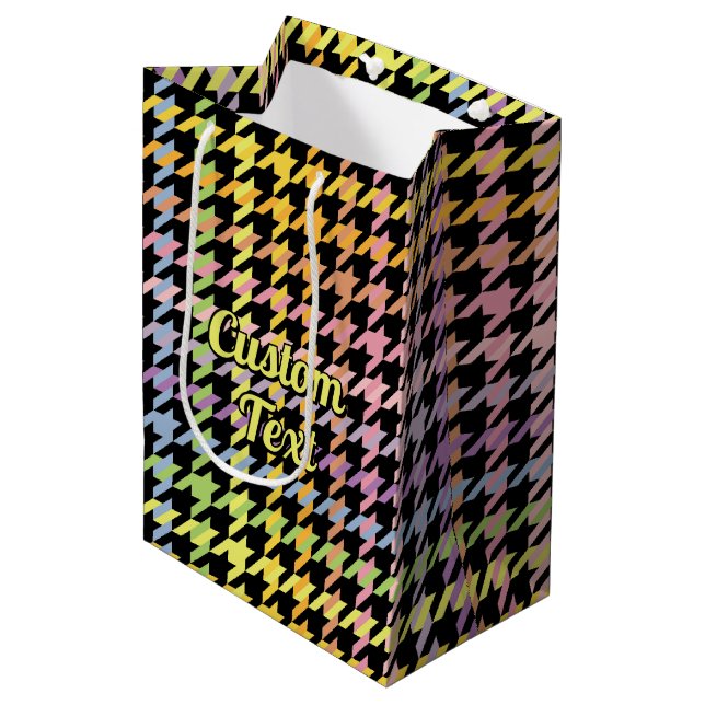 Rainbow Houndstooth Mönster (Framsidan Vinklad)