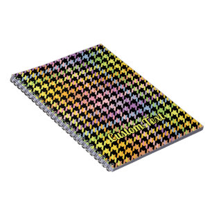 Rainbow Houndstooth Mönster Anteckningsbok