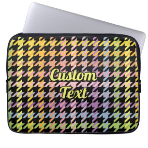 Rainbow Houndstooth Mönster Laptop Fodral