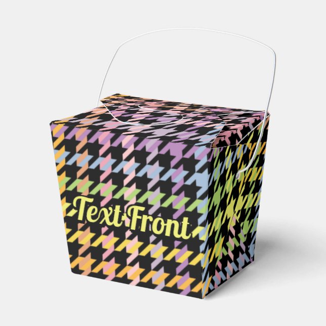 Rainbow Houndstooth Mönster Presentaskar (Framsidan Sidan)