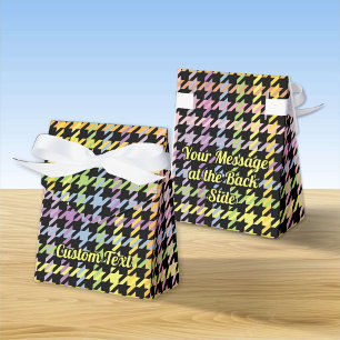 Rainbow Houndstooth Mönster Presentaskar