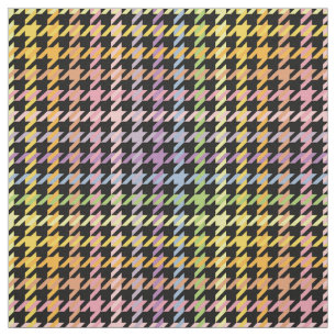 Rainbow Houndstooth Mönster Tyg