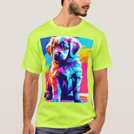 Rainbow Hued Hund Art T Shirt