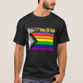 Rainbow Human HGBTQ Flagga Support och Pride T-Shi T Shirt