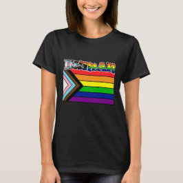 Rainbow Human HGBTQ Flagga Support och Pride T-Shi T Shirt
