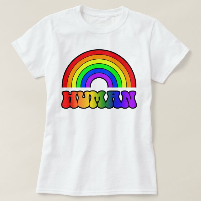 Rainbow Human Pride Month T Shirt (Design framsida)