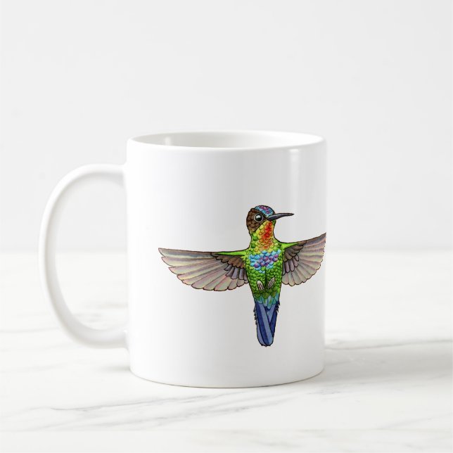 Rainbow Hummingbird Kaffemugg (Vänster)