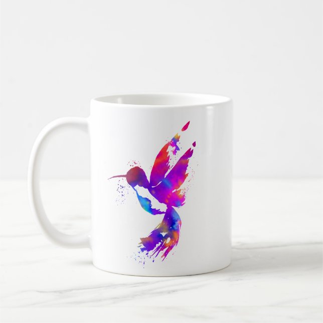 Rainbow Hummingbird Kaffemugg (Vänster)