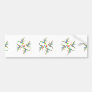 Rainbow Hummingbird Kissing A Flower Bildekal