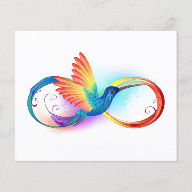 Rainbow Hummingbird med oändlighetssymbol (Framsida)