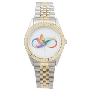 Rainbow Hummingbird med oändlighetssymbol Armbandsur