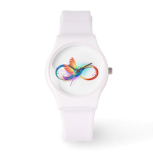 Rainbow Hummingbird med oändlighetssymbol Armbandsur