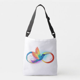 Rainbow Hummingbird med oändlighetssymbol Axelväska