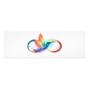 Rainbow Hummingbird med oändlighetssymbol Fototryck