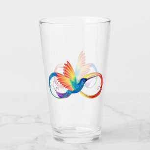 Rainbow Hummingbird med oändlighetssymbol Glaskopp