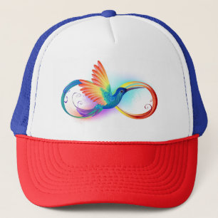 Rainbow Hummingbird med oändlighetssymbol Keps