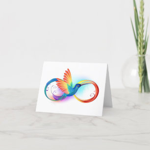Rainbow Hummingbird med oändlighetssymbol Meddelande